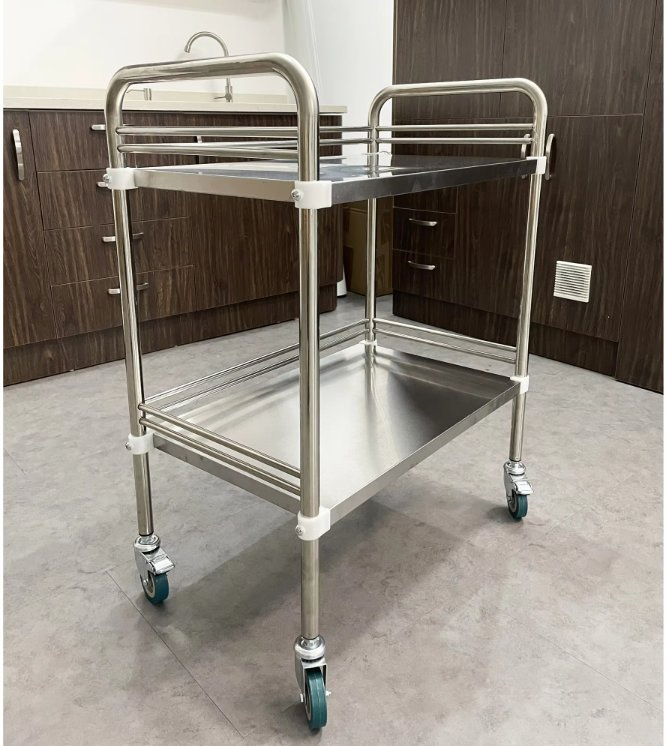 Hospital Clinic Surgical Cart Stainless Steel Medical Cart Dressing Medicine Trolley