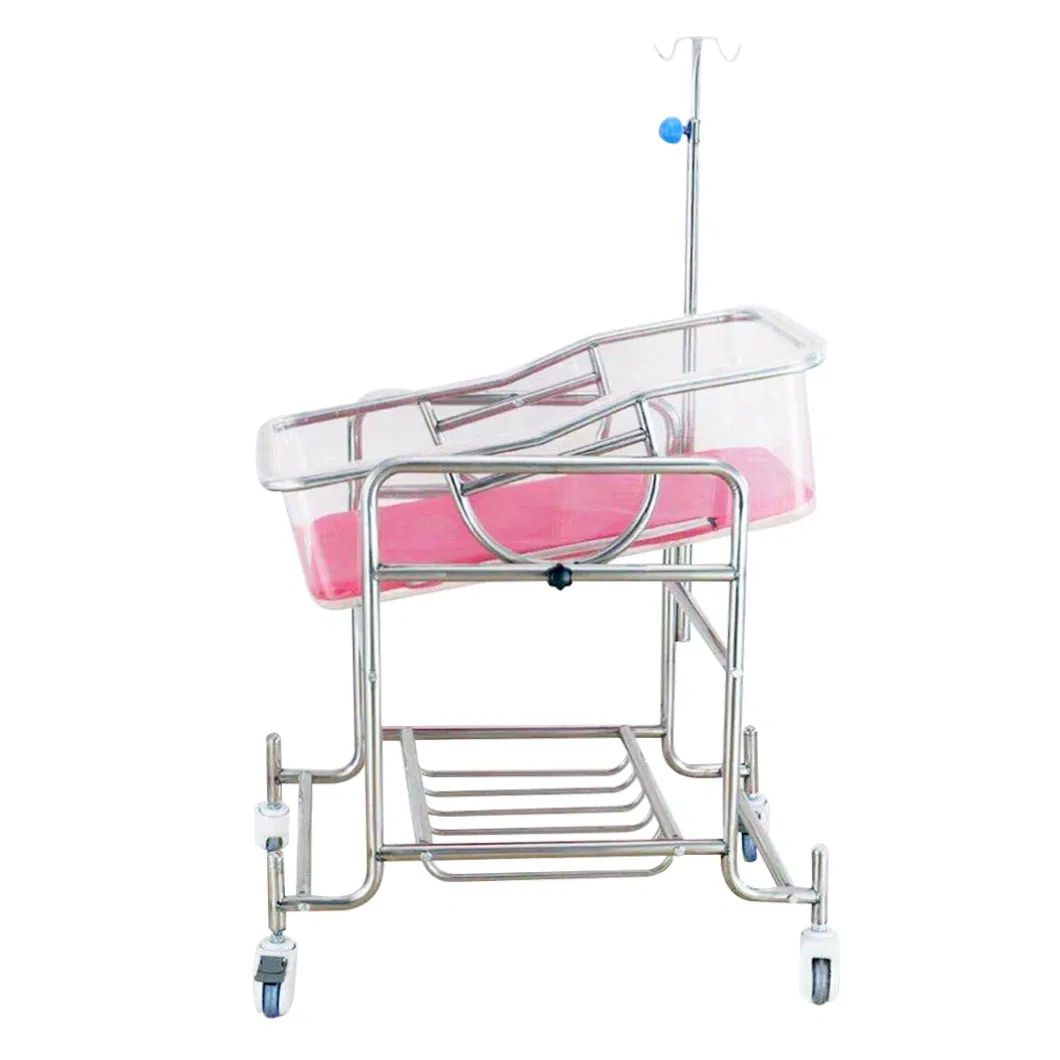 Hbc-04 Stainless Steel Infant Medical Bed Baby Hospital Newborn Pediatric Crib