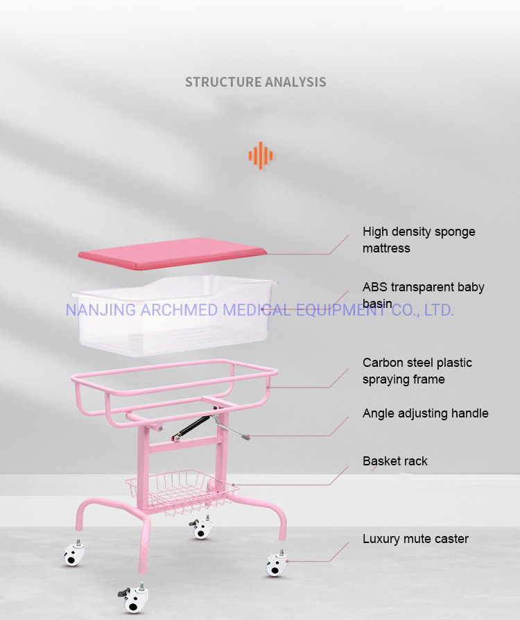 Hospital Furniture Baby Cot New-Born Infant Care Bed Baby Crib