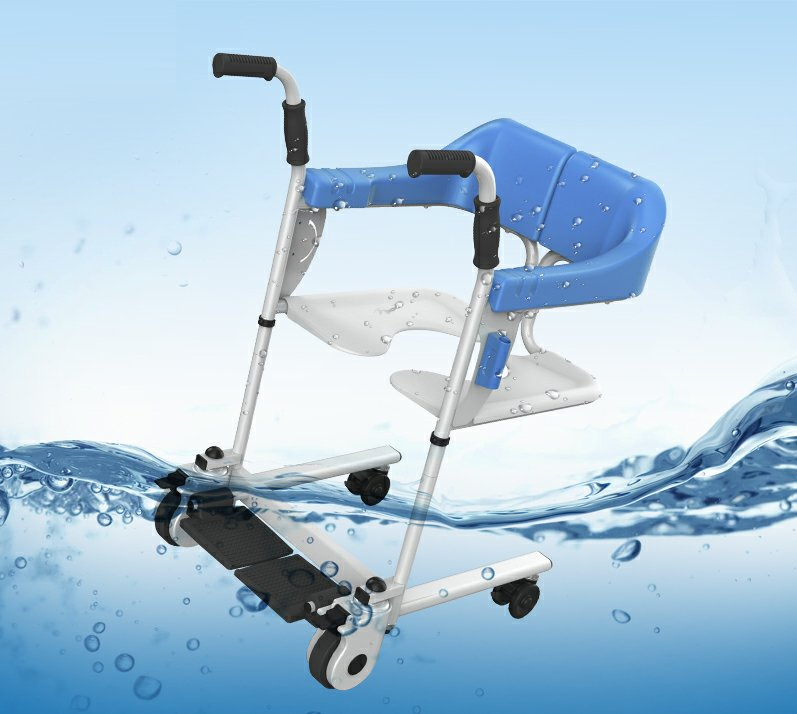 Transfer Lift Portable Patient Lifter Hoist Commode Chair for Elderly