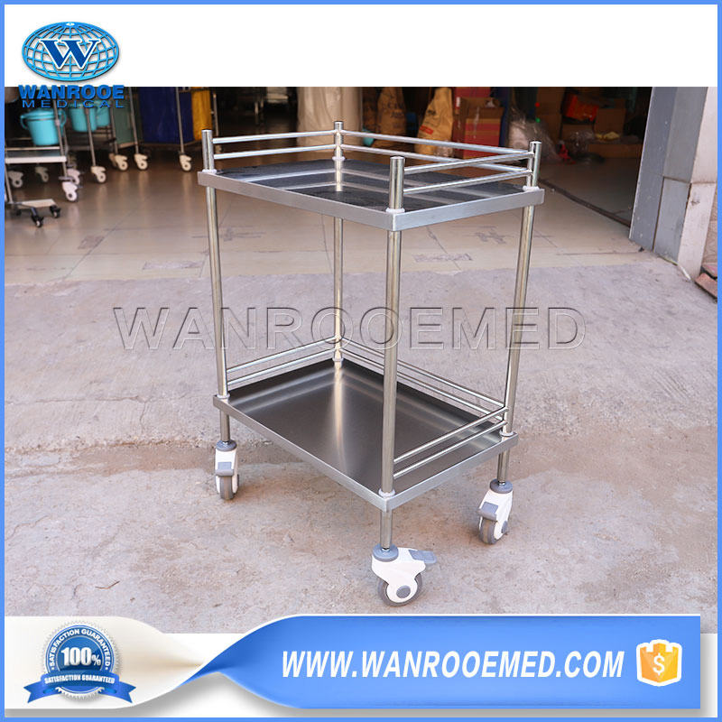 Bss200c Stainless Steel Medical Hospital Instrument Dressing Treatment Medicine Change Trolley