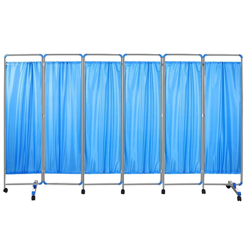 Hospital Privacy Folding Screen - 3/4 Panel Mobile Medical Partition with Wheels