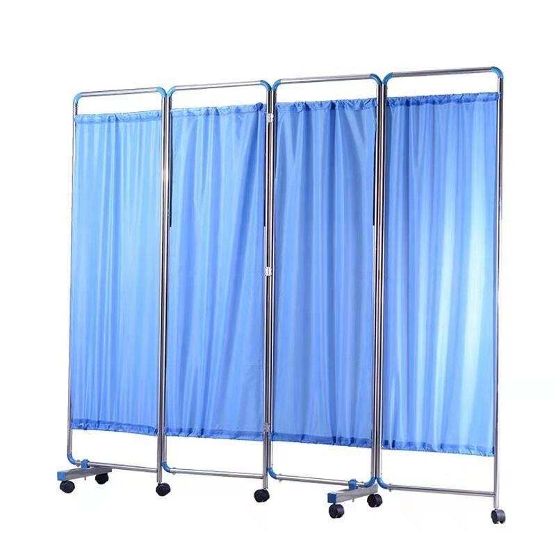 3/4 Fold Hospital Ward Screen Medical Folding Curtain Screen Hospital Privacy Curtain Screen