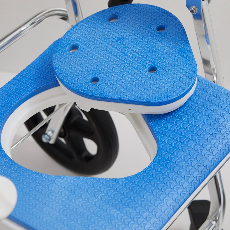 Customized Color and PVC Seat Elderly Steel Frame Commode Chair