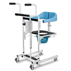 Manual Folding and Movable Lift Chair Wheelchair Shower Chair Commode Toilet Patient Transfer Chair