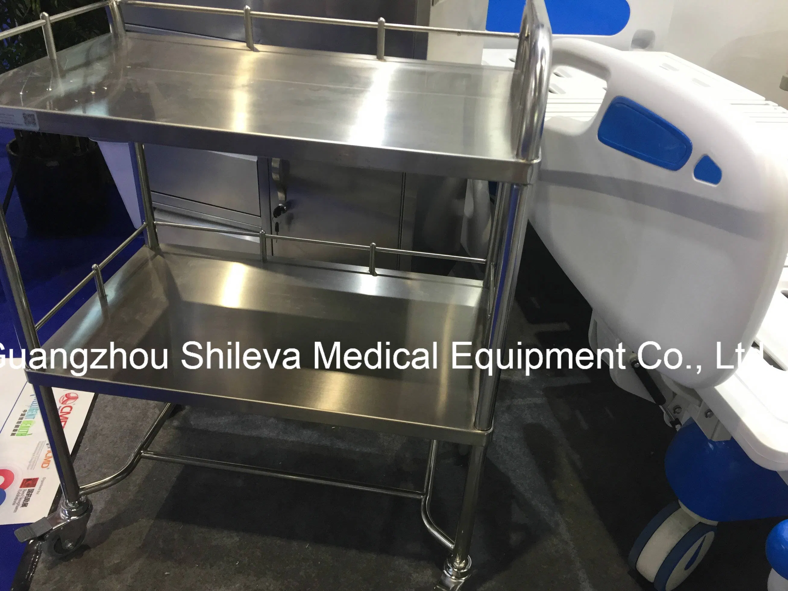 Medication Stainless Steel Trolley Hospital Dressing Cart Trolley