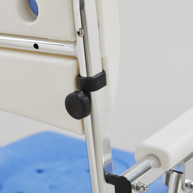 Customized Color and PVC Seat Elderly Steel Frame Commode Chair