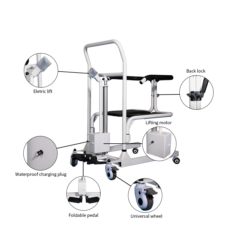 Electric Mobile Chair Lift Patient Toileting for Elderly Overbed Transfer Hoists