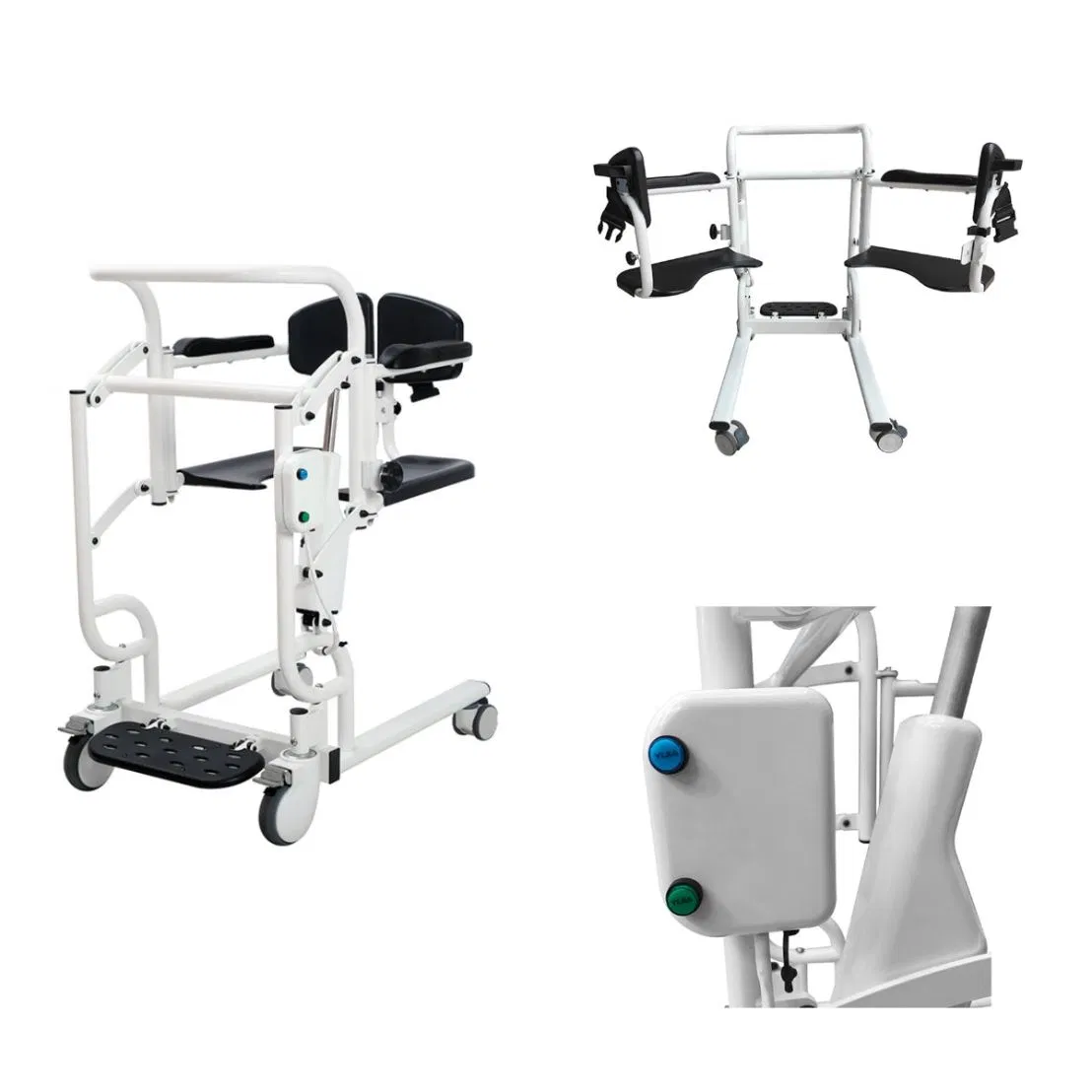 Medical Handicapped Disabled Multi-Function Shower Commode Patient Transfer Power Lift Toilet Nursing Chair