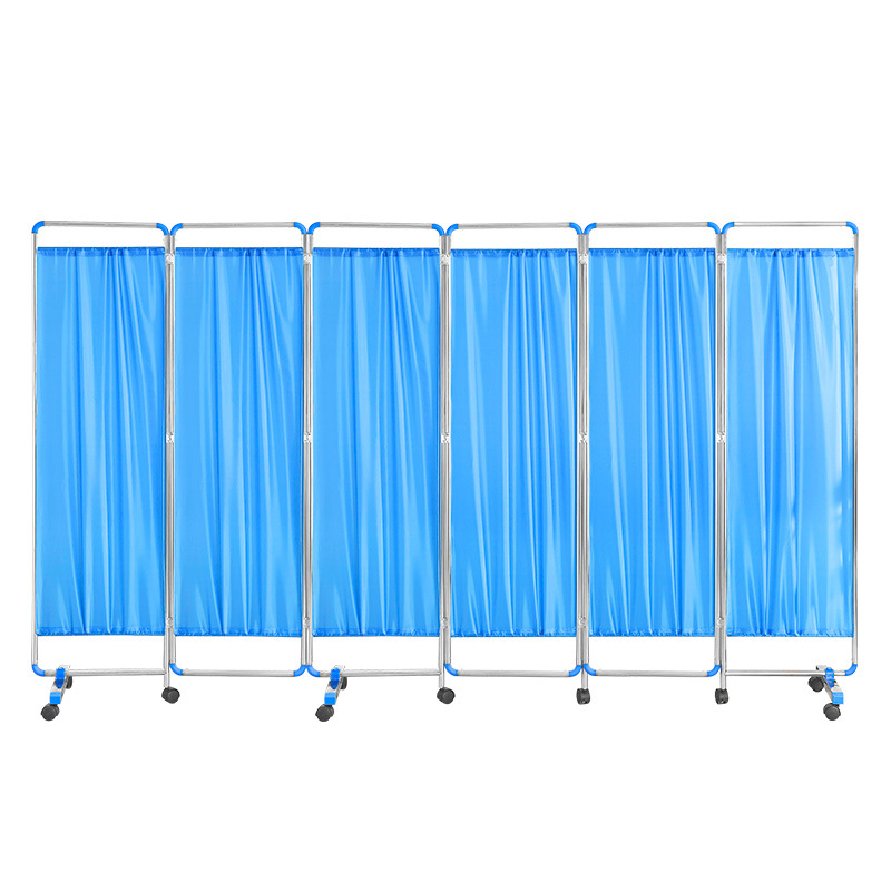 Medical Privacy Colorful 1/2/3/4/5/6 Folding Hospital Patient Screen of Room Divider on Wheels for The Hospital Ward