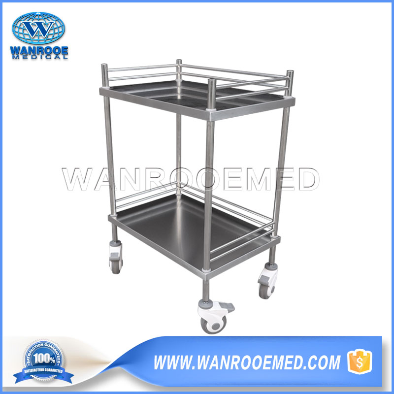 Bss200c Stainless Steel Medical Hospital Instrument Dressing Treatment Medicine Change Trolley