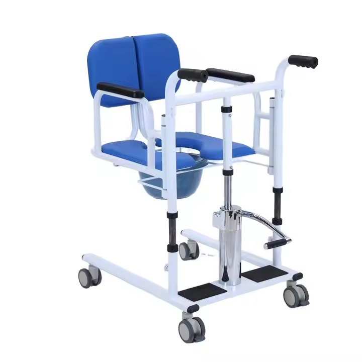 Folding Multi-Function Lifter Hydraulic Commode Patient Lift Transfer Chair with Factory Price