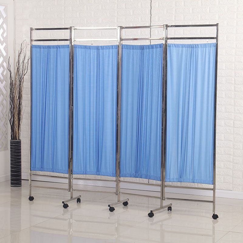 Instant Privacy Partition: Portable Folding Screen with Curtain for Medical, Office, and Home Use