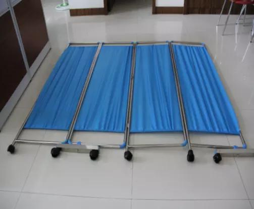 Stainless Steel Medical Folding Mobile Portable Privacy Patient Screen Curtain