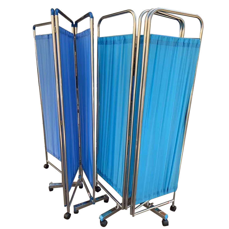 3/4 Fold Hospital Ward Screen Medical Folding Curtain Screen Hospital Privacy Curtain Screen