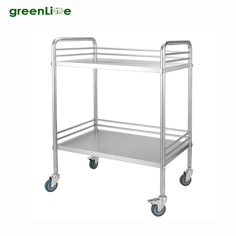 Available Tro-Kf2030 Medical Stainless Steel Dressing Cart Surgical Detachable Treatment Medicine Trolley