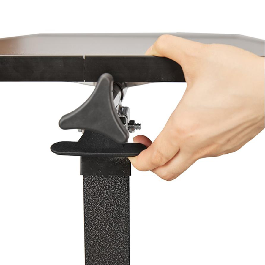 Medical Bedside Overbed Table with Adjustable Height and Rolling Wheels