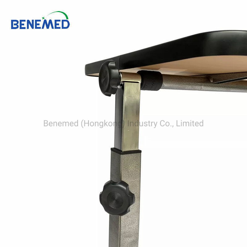 Rotating Table-Top Adjustable Medical Furniture Wooden Hospital Overbed Table /Hospital Dining Table Used in Patient Rooms