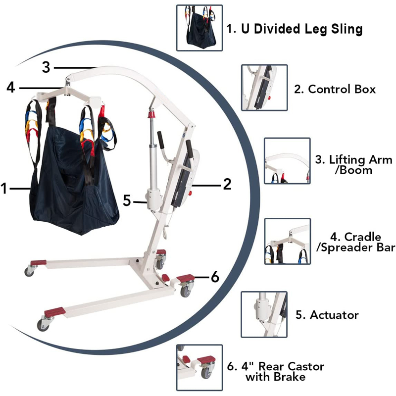 Hospital Electric Transfer Aid Patient Hoist Patient Lift for Disabled