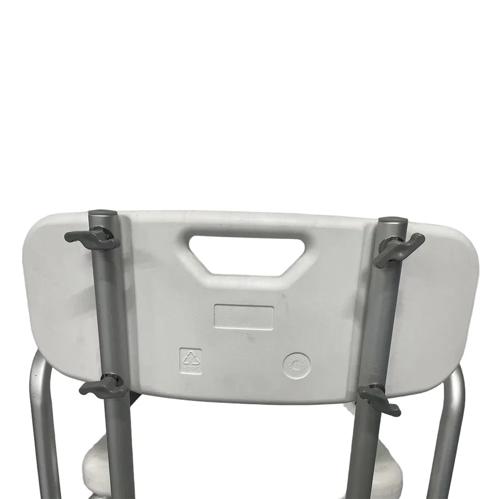 Aluminum Fold Lift Transfer Shower Bench Toilet Sit Lavatory Bath Potty Small Backrest with Armrests Commode Toilet Chair for Disabled