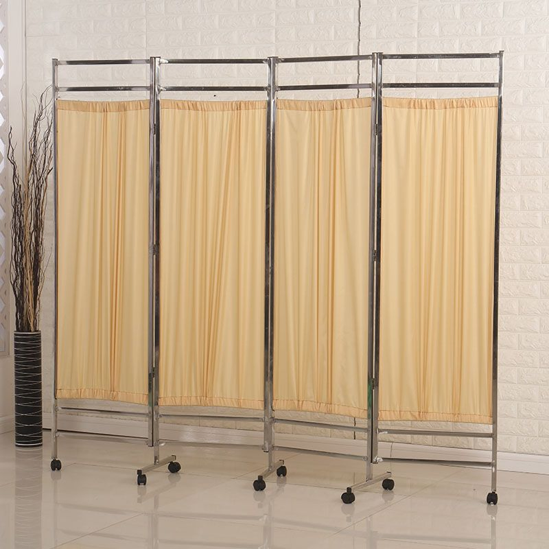 Instant Privacy Partition: Portable Folding Screen with Curtain for Medical, Office, and Home Use