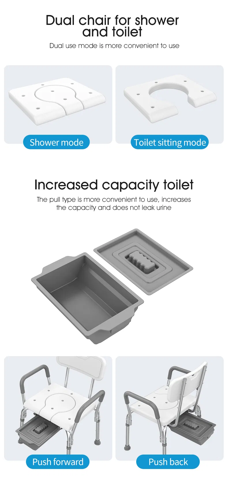 Shower Commode Chair Detail 8