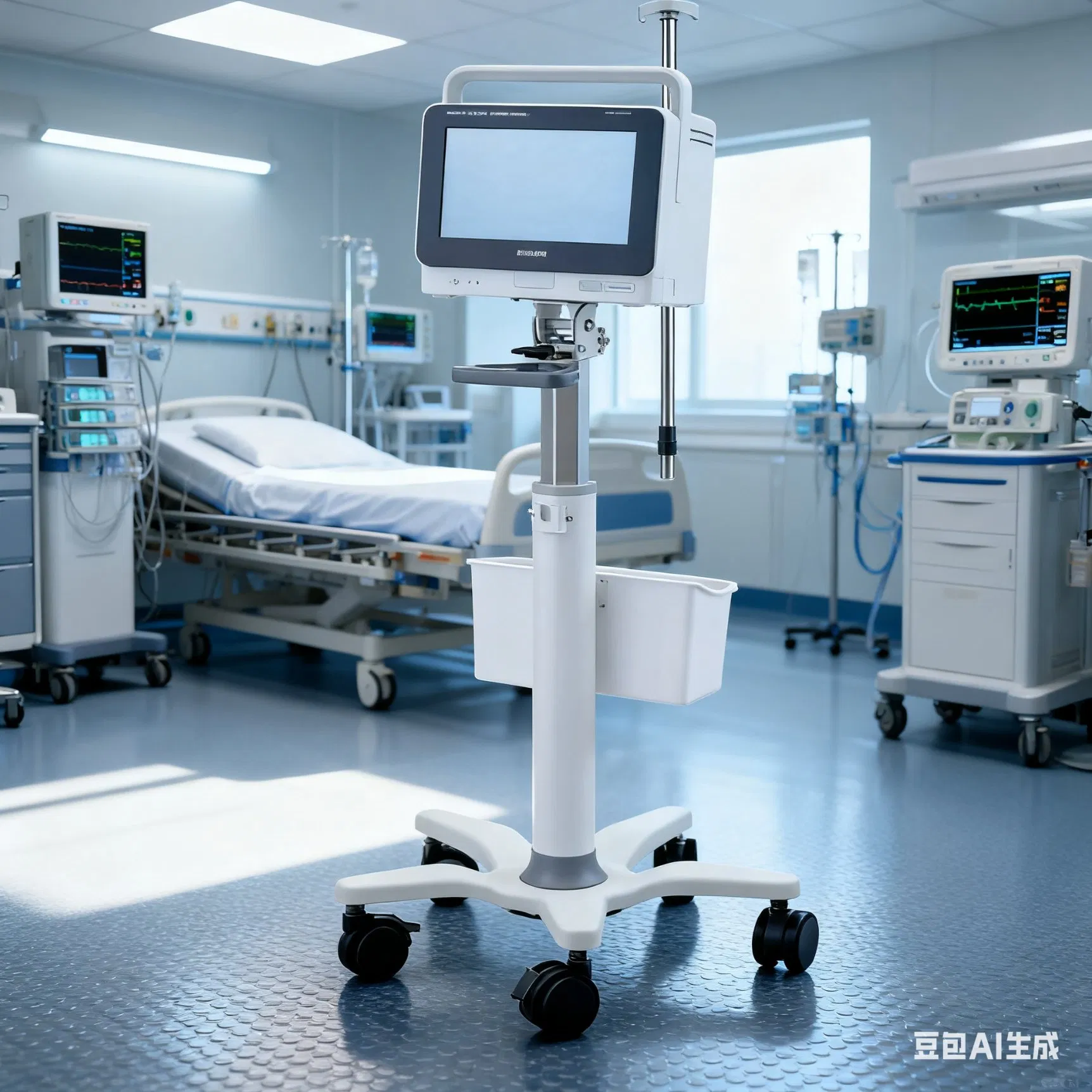 Moveable Hospital Use Bracket Patient Monitor Stainless Steel Bracket