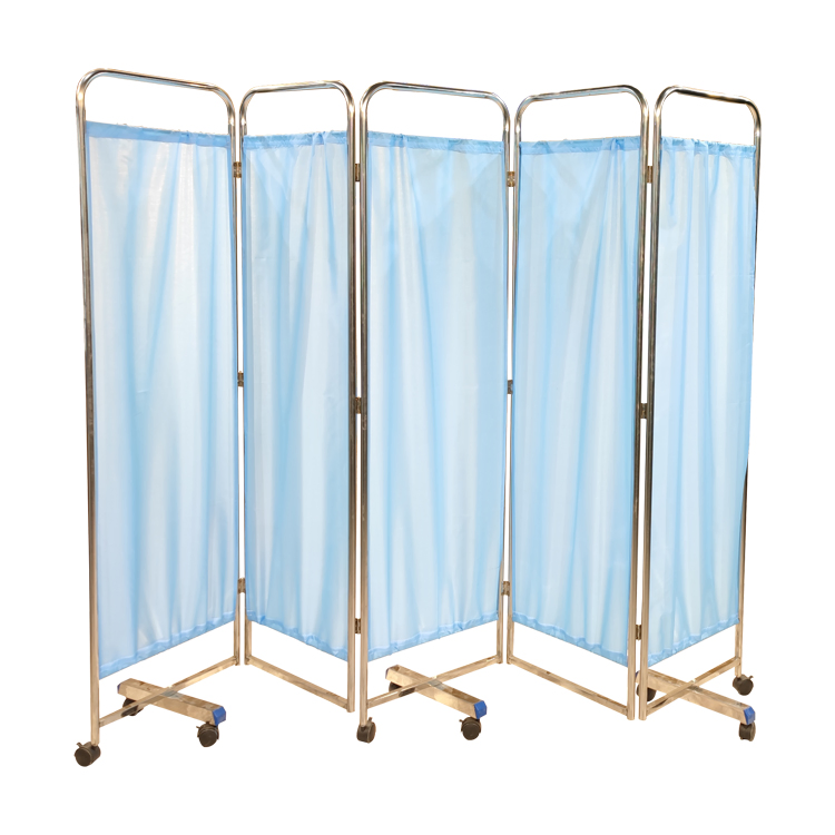 Stainless Steel Frame Hospital Wards Screen Chinese Factory Price Patient Room Divider Privacy Medical Ward
