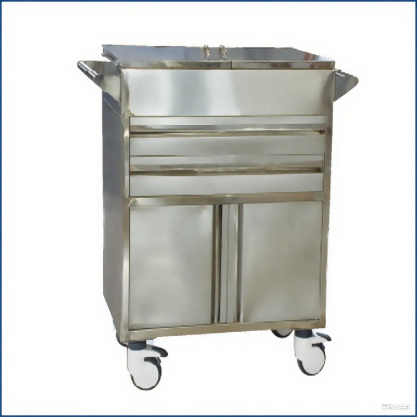 Medicine Delivery Trolley Stainless Steel Dressing Moveable Function Cart Trolley