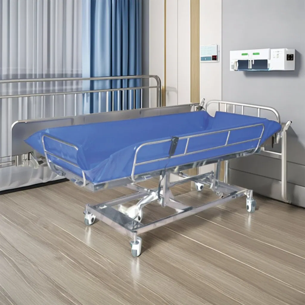 HDP-B204 Patient Hospital Wholesale Stainless Steel Medical Shower Trolley
