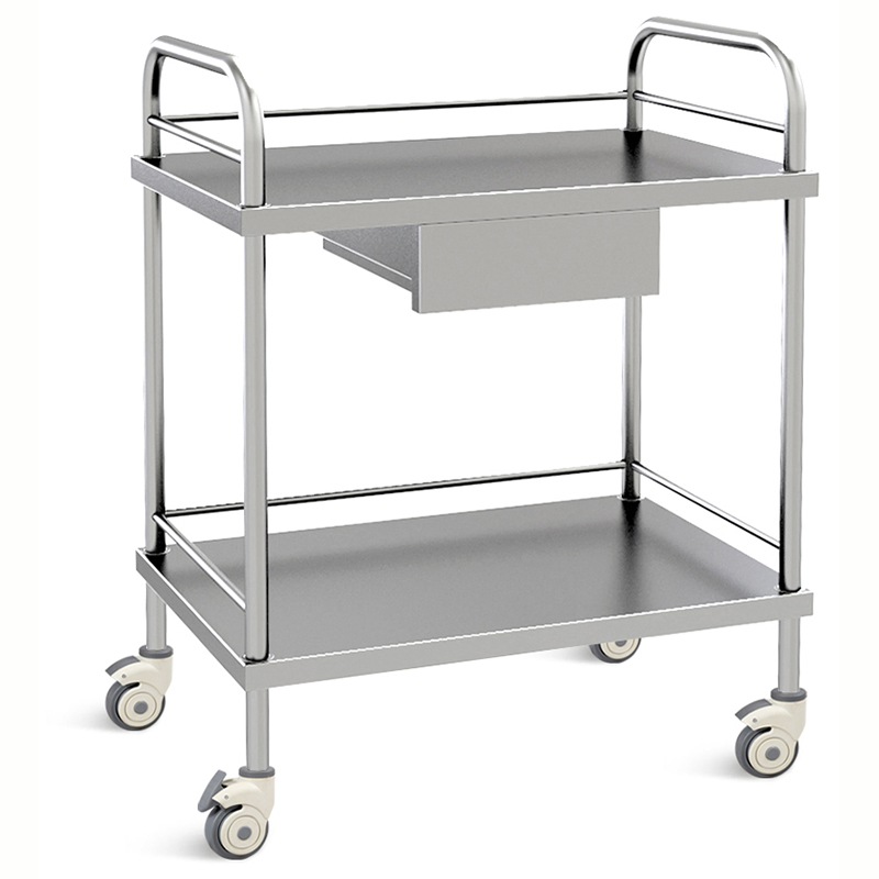 Medical Hospital Multi-Function Stainless Steel Medical Treatment Dressing Trolley