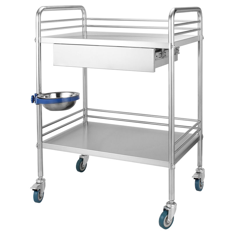 Available Tro-Kf2030 Medical Stainless Steel Dressing Cart Surgical Detachable Treatment Medicine Trolley