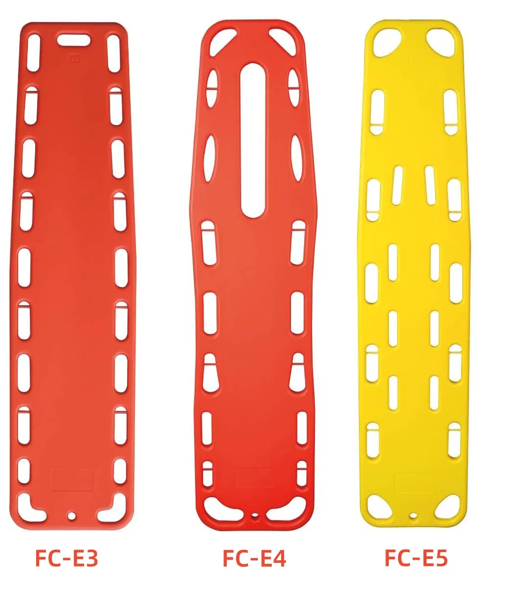 Medical Supplies Plastic Hospital Patient Transfer Foldable Spine Backboard Ambulance Spine Board