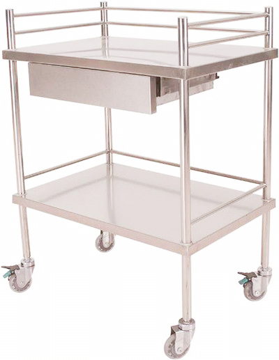 Medical Hospital Multi-Function Stainless Steel Medical Treatment Dressing Trolley