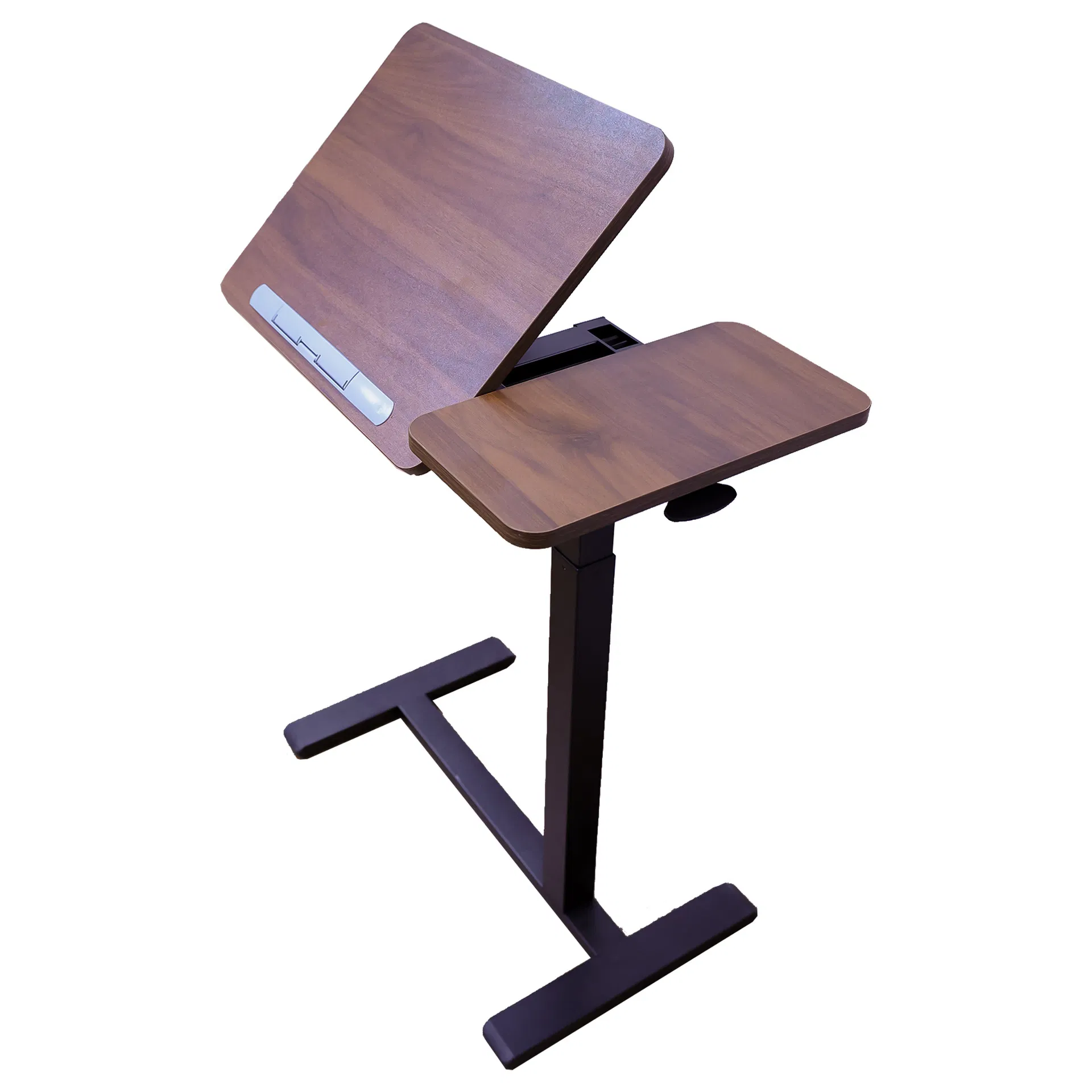 Jn Hot Sale Portable Hospital Dining Food Table Adjustable Hospital Overbed Table