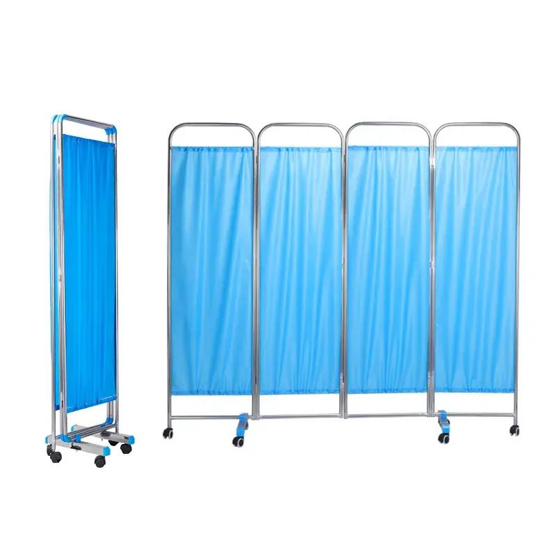 3/4 Fold Hospital Ward Screen Medical Folding Curtain Screen Hospital Privacy Curtain Screen