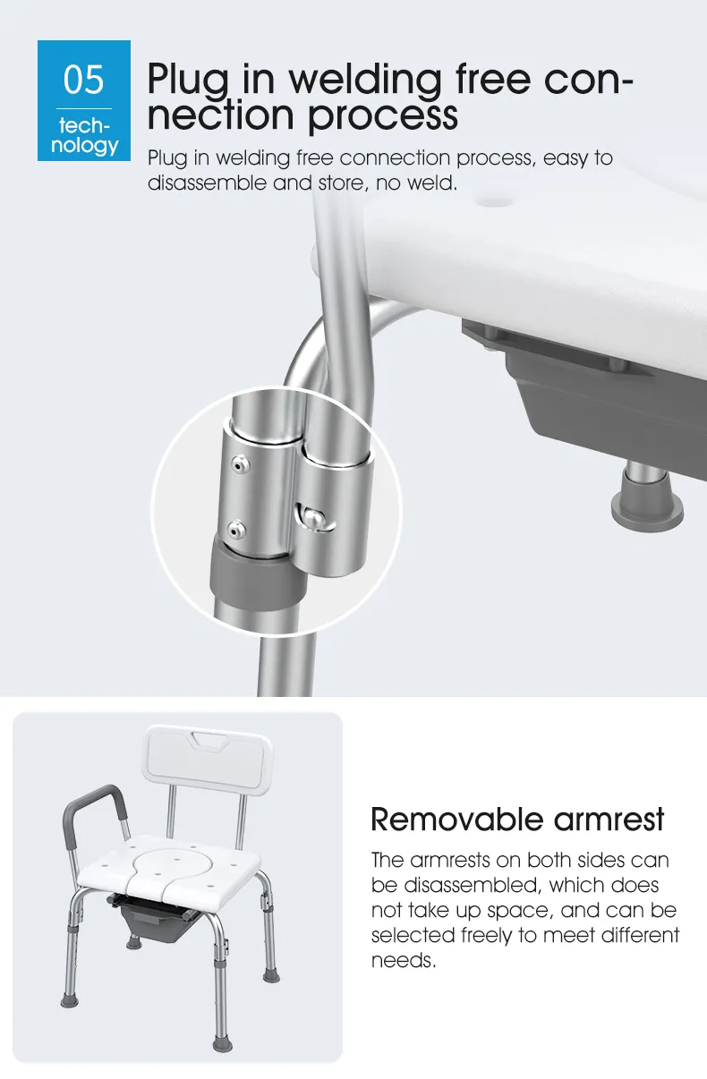 Shower Commode Chair Detail 10