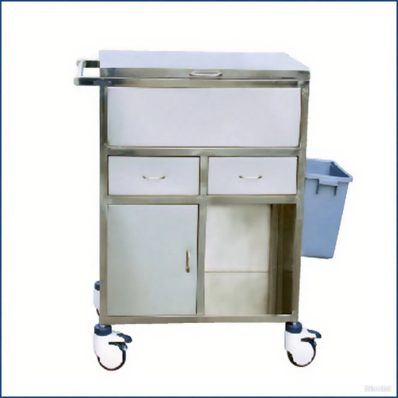 Medicine Delivery Trolley Stainless Steel Dressing Moveable Function Cart Trolley