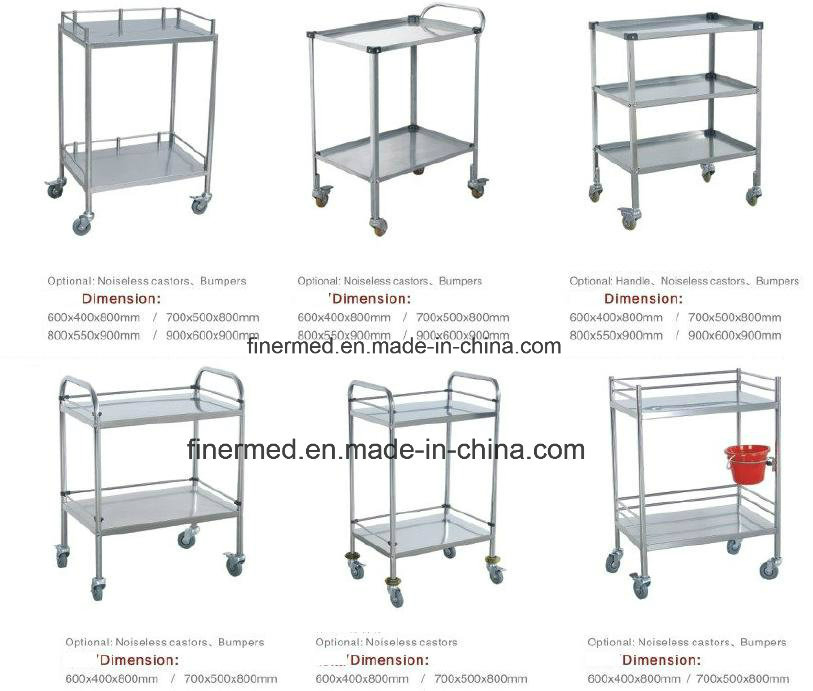 Assemble Mobile Surgical Dressing Hospital Stainless Steel Medical Trolley