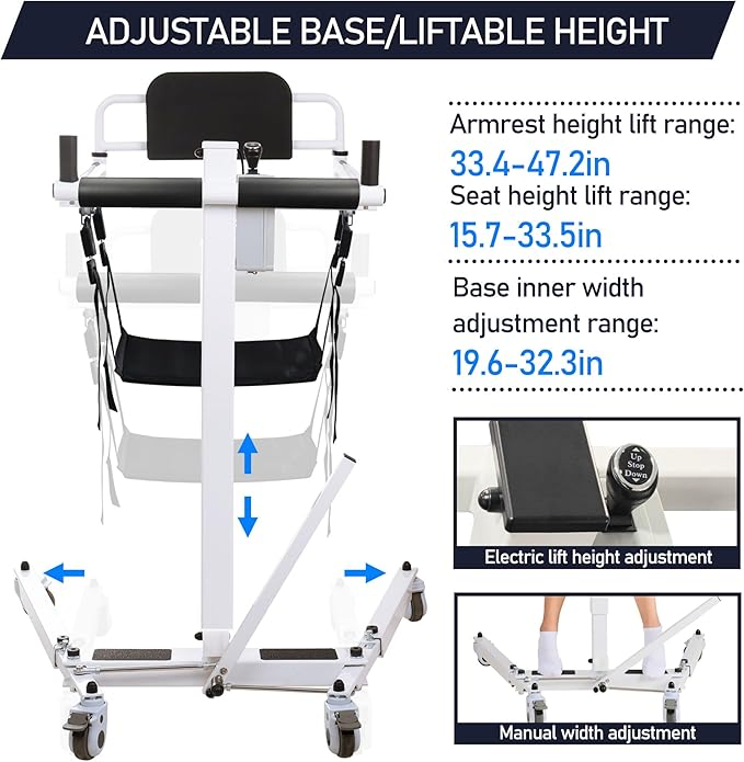 Foldable Electric Patient Hoist for Home Care and Travel Transfer Lift