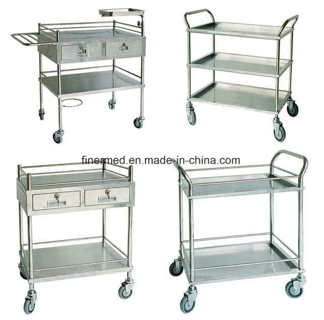 Assemble Mobile Surgical Dressing Hospital Stainless Steel Medical Trolley