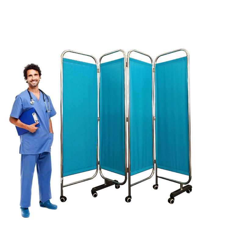Dental 4 Folding Panels Hospital Folding Medical Privacy Screen Cloth