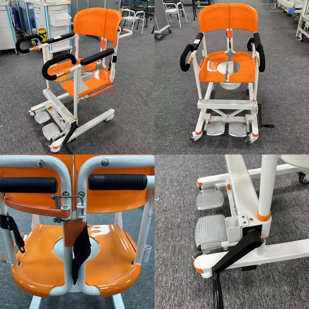 Manual Transfer Chair with Commode