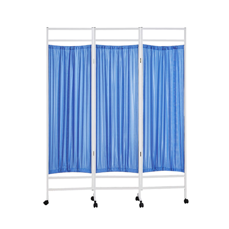 Hospital Mobile 4 Folding Medical Ward Bed Side Screen 4 Panel Privacy Screen, Surgery Screen