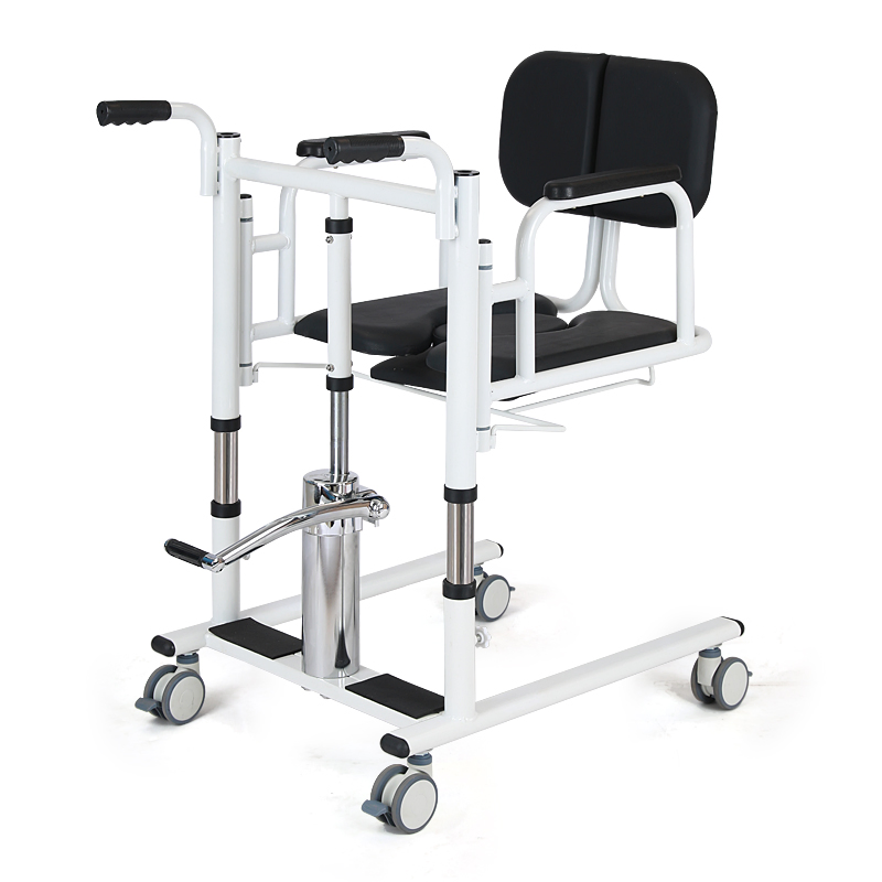 Adjustable Electric Patient Lift Transfer Chair Portable Foldable Commode Chair with Lift Equipment for Physical Therapy