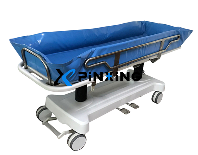 Heavy-Duty Shower Trolley for 400 Kg Capacity with ISO Certification