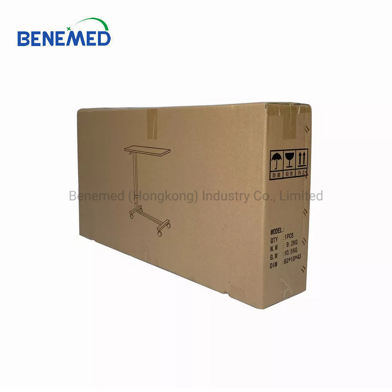 Rotating Table-Top Adjustable Medical Furniture Wooden Hospital Overbed Table /Hospital Dining Table Used in Patient Rooms