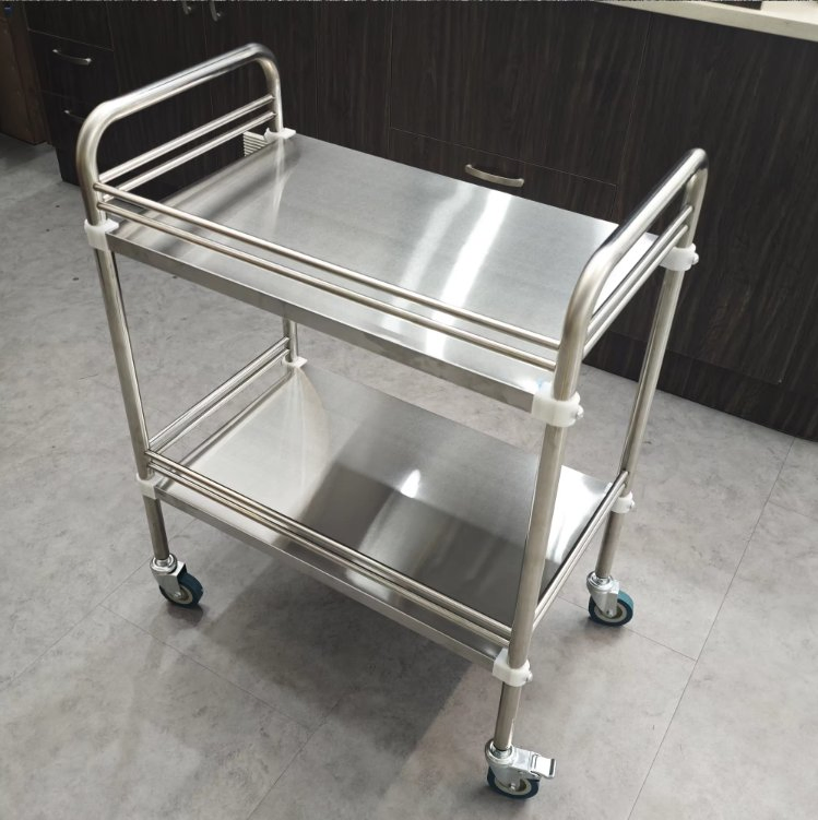 Hospital Clinic Surgical Cart Stainless Steel Medical Cart Dressing Medicine Trolley