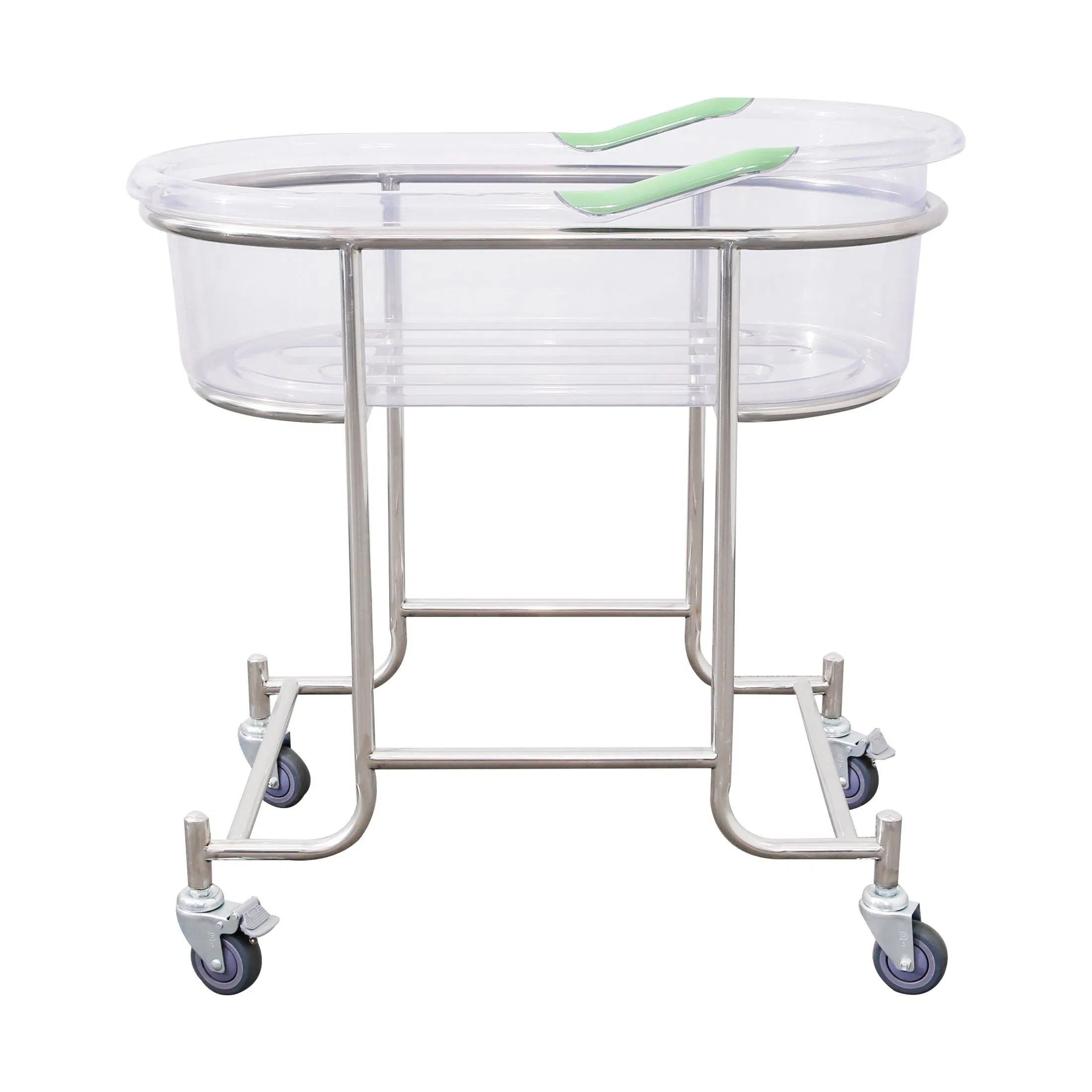 Stainless Steel Tilting Crib Hospital Infant Bed Bassinet