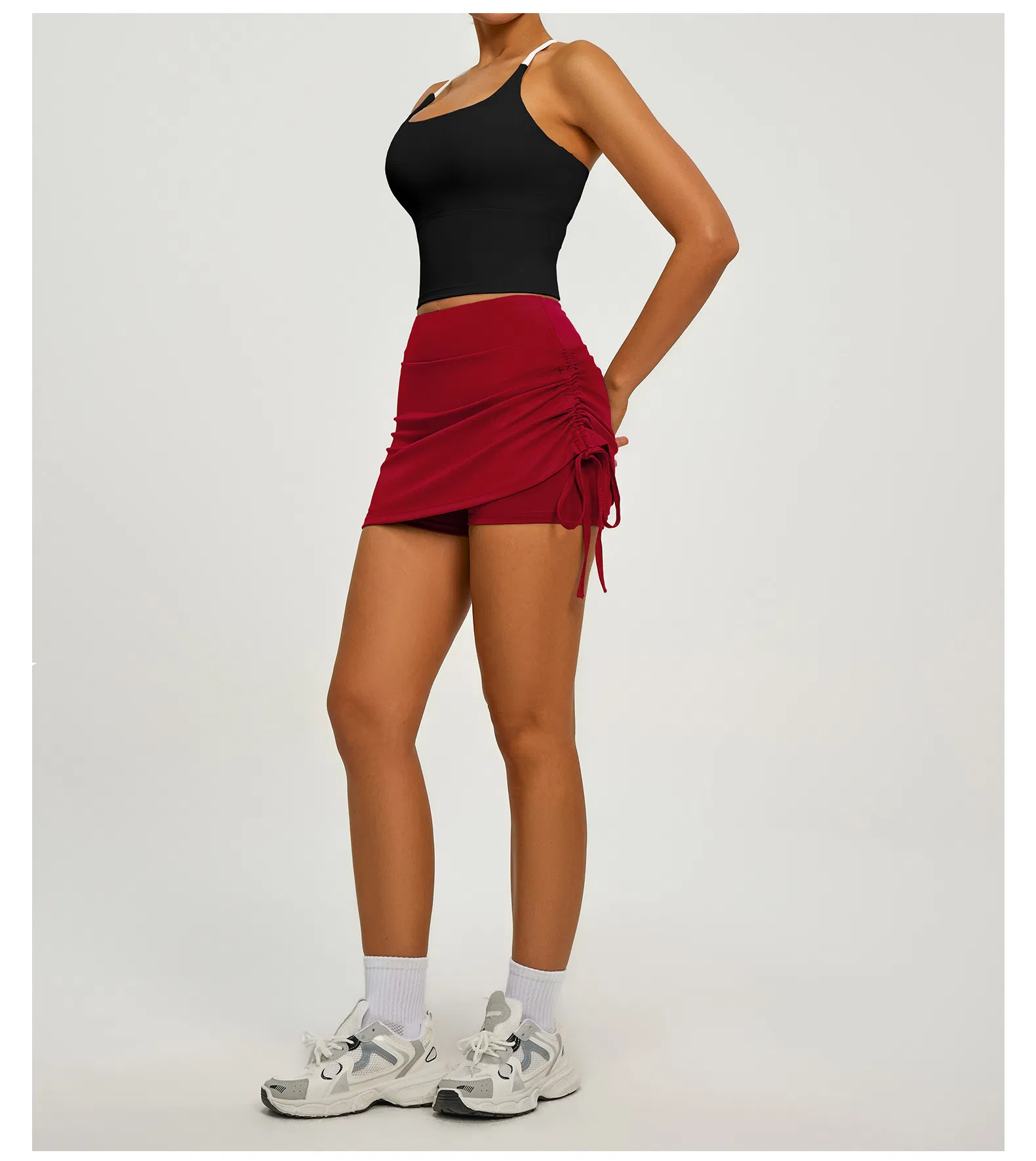 Summer Women Tight-Fitting Tops Yoga Fitness Breathable Skirts Sports Tennis Wear